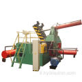 Hydraulic aluminum steel metal scrap compressing machine.